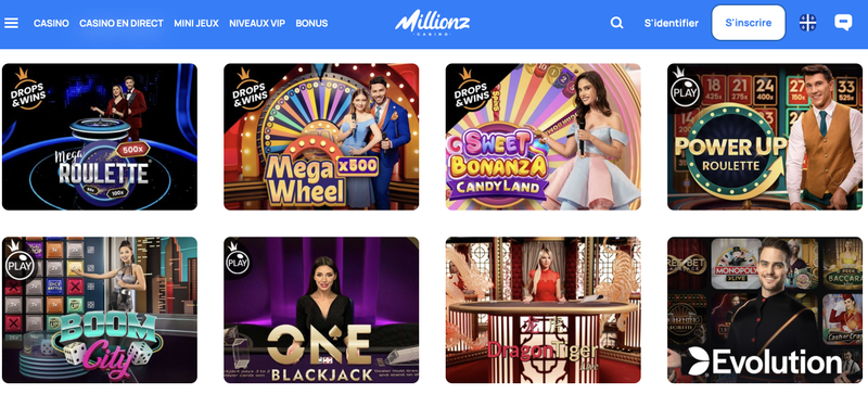 Différents types de jeux sont proposés aux joueurs français